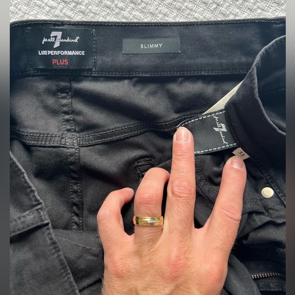 7 for all mankind men’s black jeans size 33 - Picture 3 of 8